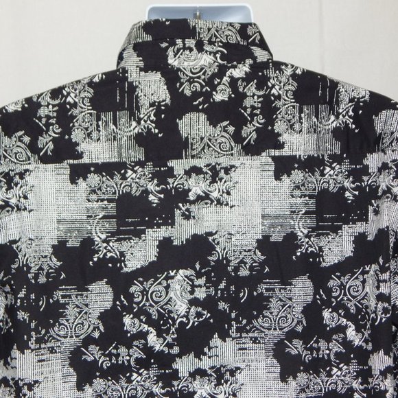 Robert Graham GAMBLE Men’s Button Front Long Sleeve Shirt Black Abstract LRG NWT - Picture 4 of 9